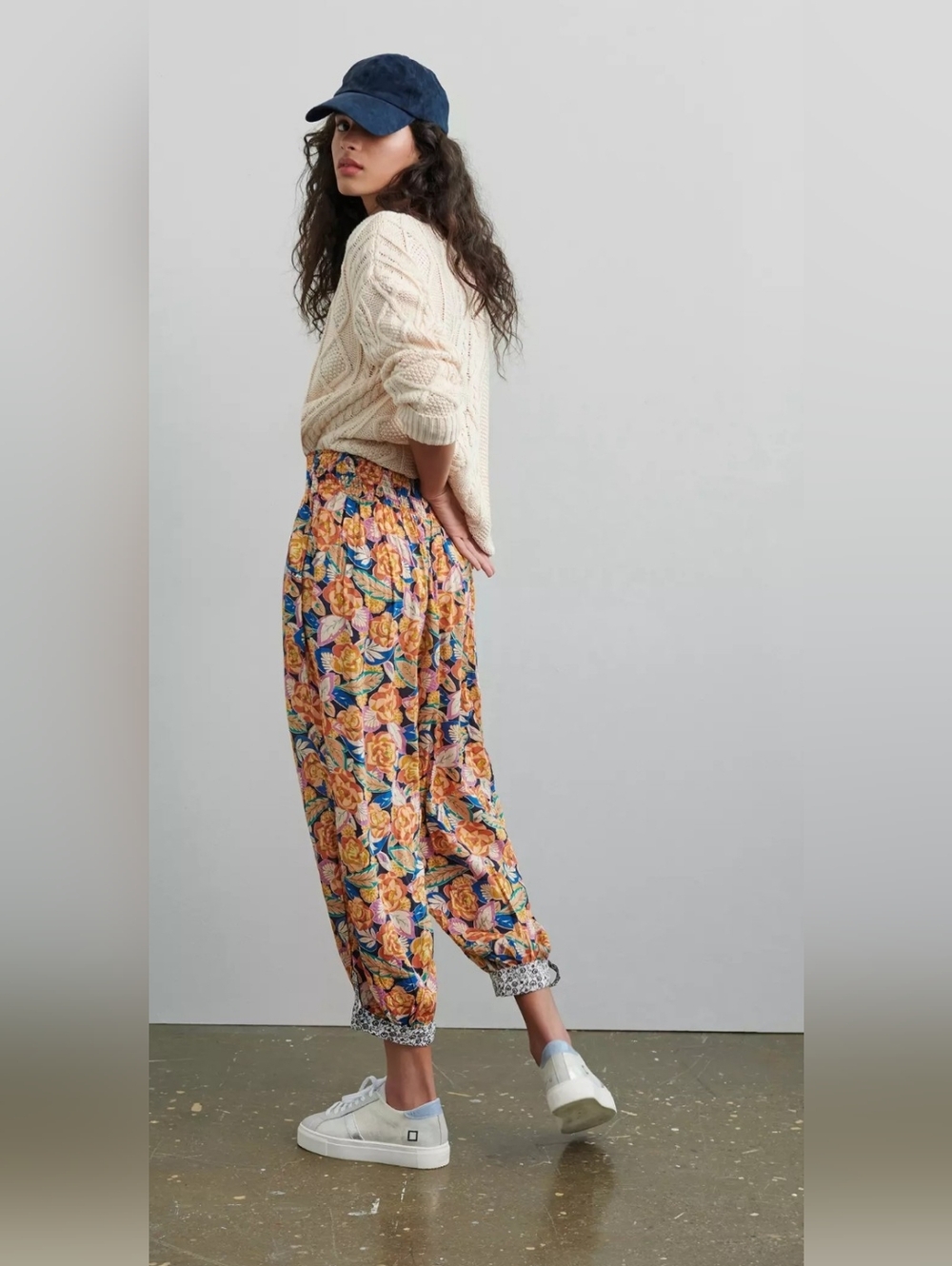 Anthropologie Shari Harem Pants Floral Drawstring Jogger Style Boho - Multicolor